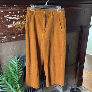 Uniqlo Brown Corduroy Cropped Dress Pants